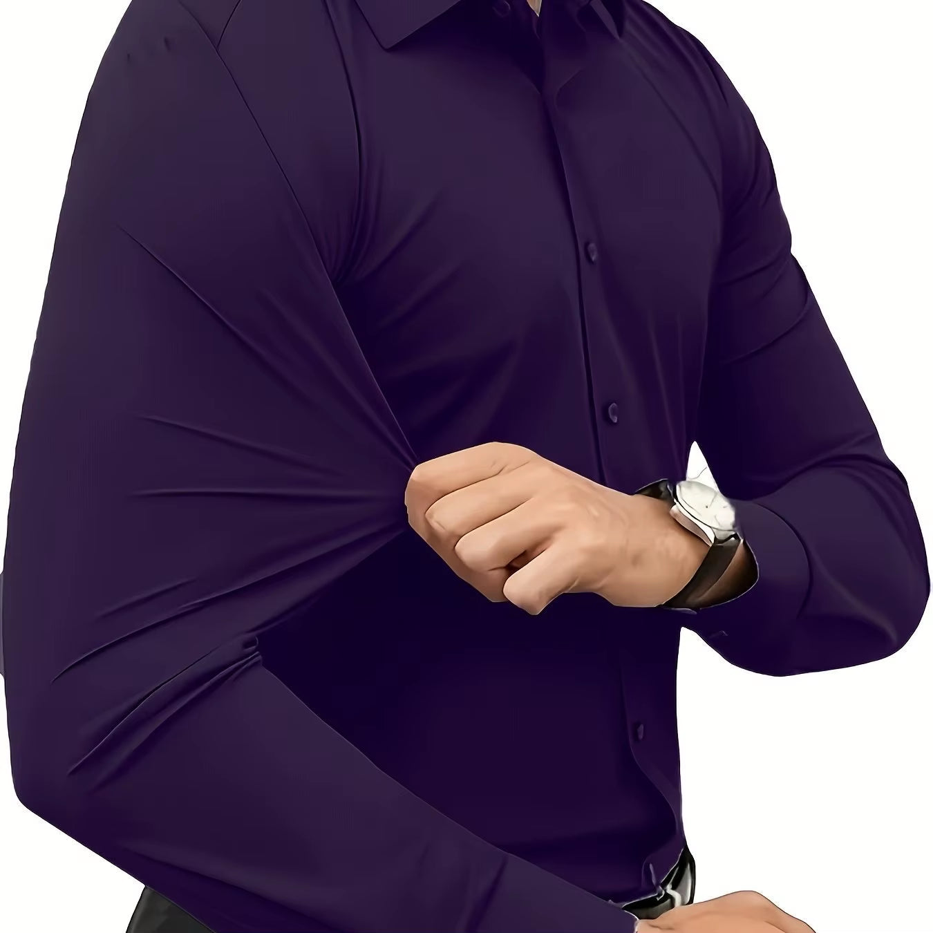 Slim Fit Long Sleeve Men'S Dress Shirt Elastic Silk Tan Color Japanese Retro Style Loose Fit Printed Shirt for Teenagers And...