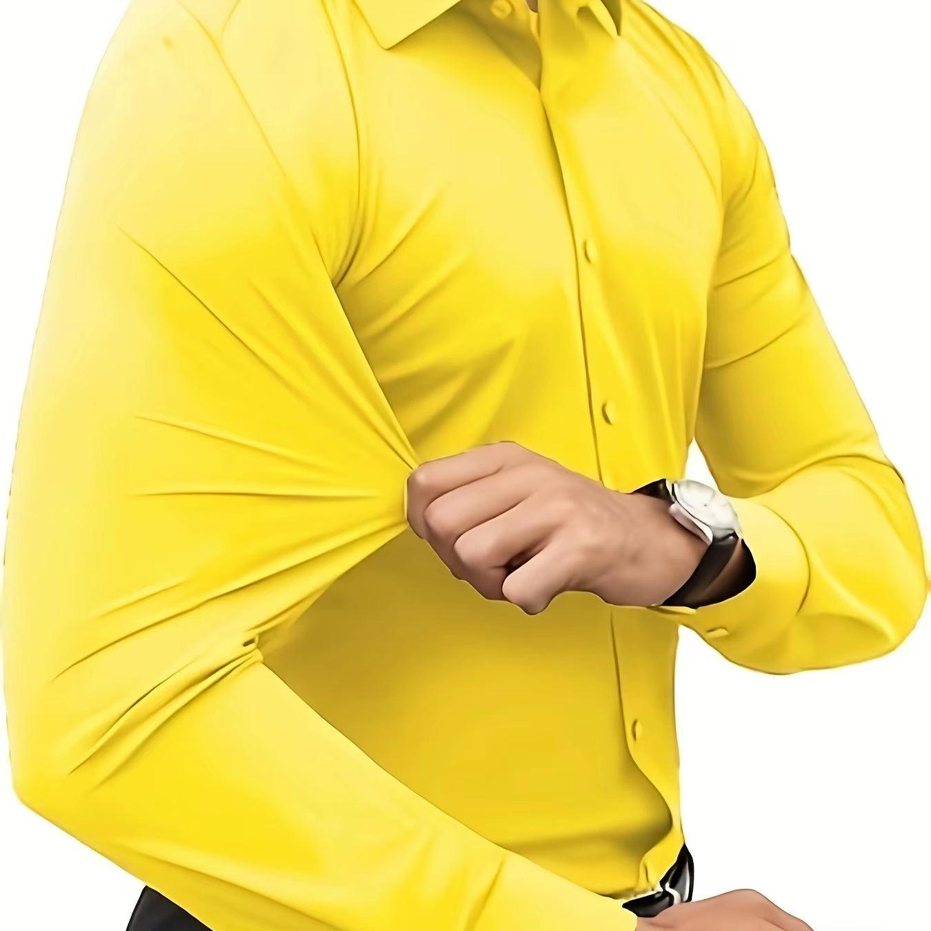 Slim Fit Long Sleeve Men'S Dress Shirt Elastic Silk Tan Color Japanese Retro Style Loose Fit Printed Shirt for Teenagers And...